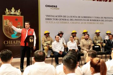 Rutilio Escandón pone en marcha nuevo Instituto de Bomberos de Chiapas