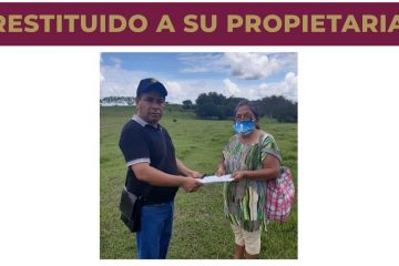 Restituye Fiscalía 17 hectáreas en Palenque