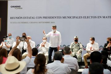 Rutilio Escandón encabeza reunión en materia de seguridad con alcaldesas y alcaldes electos