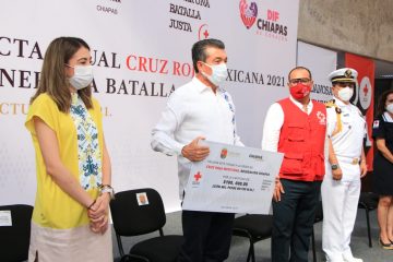Rutilio Escandón llama al pueblo chiapaneco a participar en Colecta Anual Cruz Roja Mexicana 2021