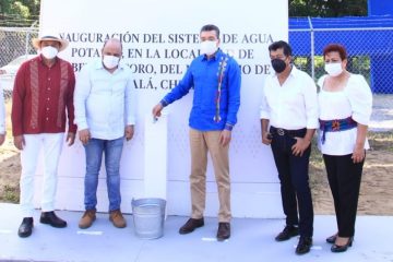 Inaugura Rutilio Escandón ampliación del Sistema de Agua Potable en ejido Cabeza de Toro, en Tonalá