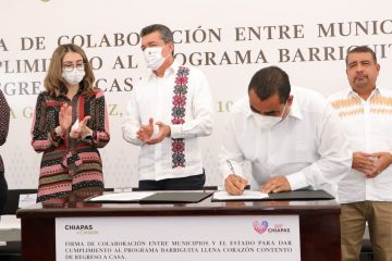Rutilio Escandón firma convenio con municipios a favor de la seguridad alimentaria de la niñez y juventud