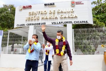 Atestigua Gobernador Equipamiento y remodelación del Centro de Salud del ejido Jesús María Garza, en Villaflores