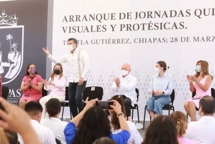 Gobernador encabeza el inicio de las Jornadas Quirúrgicas Visuales y Prostéticas en Chiapas