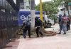 En pleno centro de Tuxtla Gutiérrez normalistas se enfrentaron con elementos policíacos