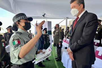 Asiste Rutilio Escandón a ceremonia del tercer aniversario de creación de la Guardia Nacional