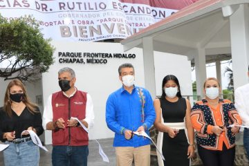 En Frontera Hidalgo, inaugura rehabilitación del parque público municipal