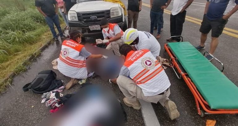 Tras accidente carretero en tramo Jiquipilas-Arriaga, tres personas perdieron la vida