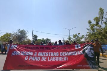 Protesta la CNTE en Chiapas; marcharon en Tuxtla Gutiérrez