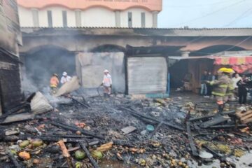 Incendio acaba con 25 locales en mercado de San Cristóbal